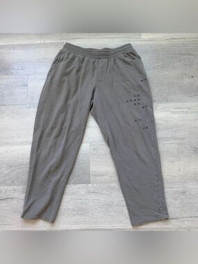 Armani Exchange Men's Taupe Gray Logo Joggers